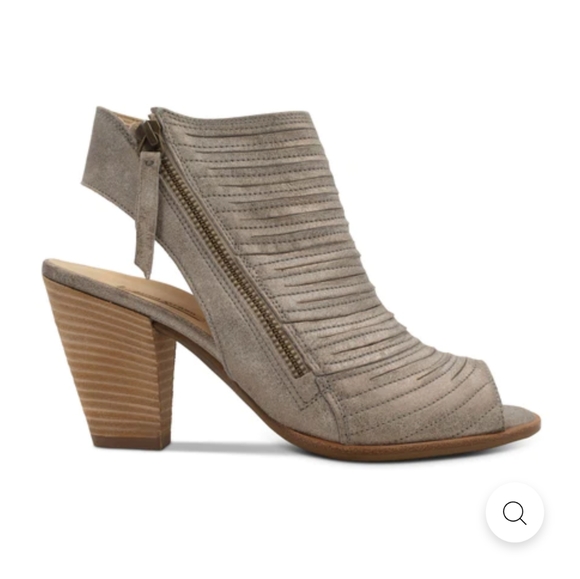 Paul Green Cayanne Peep Toe Sandal Asymmetrical Zip Leather Smoke UK 6 US 8.5 - Picture 10 of 11